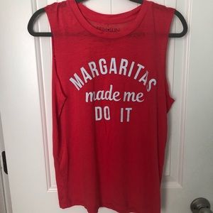 Margaritas Made Me Do It Tank - Large - Soft